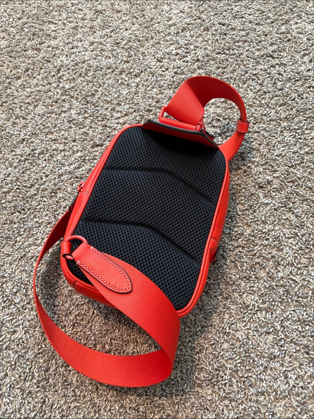 Coach - Track Pack 14 In Signature Leather / Red Orange - Picture 2 of 6